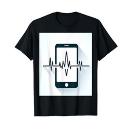Tech Gadget Heartbeat Modern Art T-Shirt