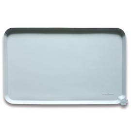 Hoki Found X-Large Silicone Pet Food Mats Tray - Non Slip Pet Dog Cat Bowl Mats Placemat - Dog Pet Cat Feeding Mat - Waterproof Dog Cat Food Mats -Pet Water Mats for Carpet -Battleship