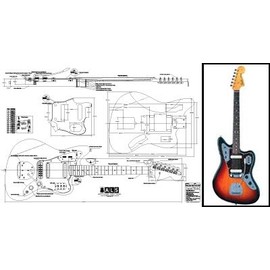 Luthier Supplies Plan of Fender Jaguar Electric Guitar - Full Scale Print