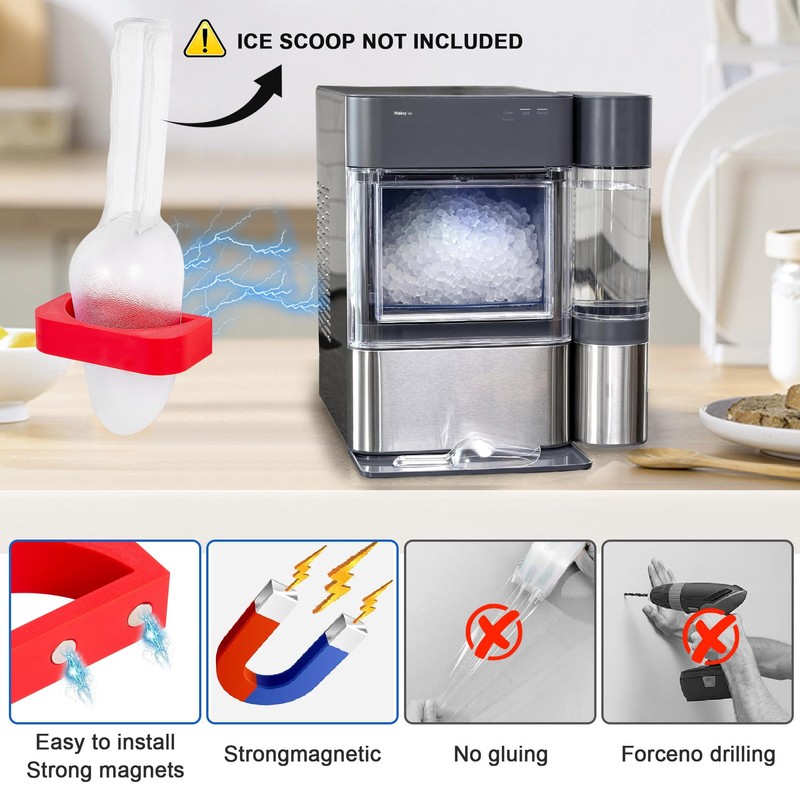 Magnetic Ice Scoop holder Replacement Compatible with GE Opal Nugget