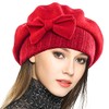 VECRY Lady French Beret 100% Wool Beret Dress Beanie Winter