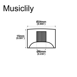 Musiclily Pro Metric Size 18 Splines Guitar Speed Knobs for Gretsch Streamliner Style, Black (Set of 4)