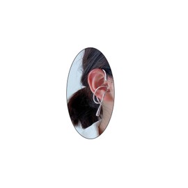 Irregular Geometric Line Statement Ear Cuffs Earrings for Women,2Pcs Minimalism Non-Pierced Gothic Elves Clip On Cartilage Climber Earrings (Silver)