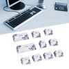 10PCS Key Caps Dye Sublimation Processblue and White Porcelain Style
