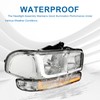 Fullux LED DRL Headlights Assembly Compatible with 1999-2007 GMC Sierra/2000-2006