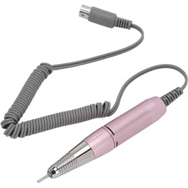 Taladro de Uñas Eléctrico Pluma, Mango Ajustable 3000 RPM, Pieza de Mano Profesional para Manicura y Pedicura, Bajo Ruido, Vibración Estable, Disipación de Calor (Rosa)