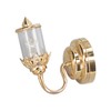 1:12 Scale Dollhouse Lamp Golden Metal Transparent Lampshade Miniature Dollhouse