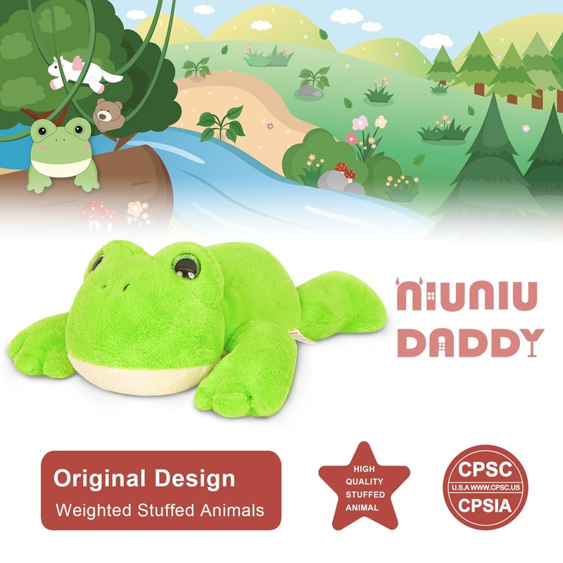 Niuniu Daddy 20" | 3.3 Pound Frog Weighted Stuffed Animals