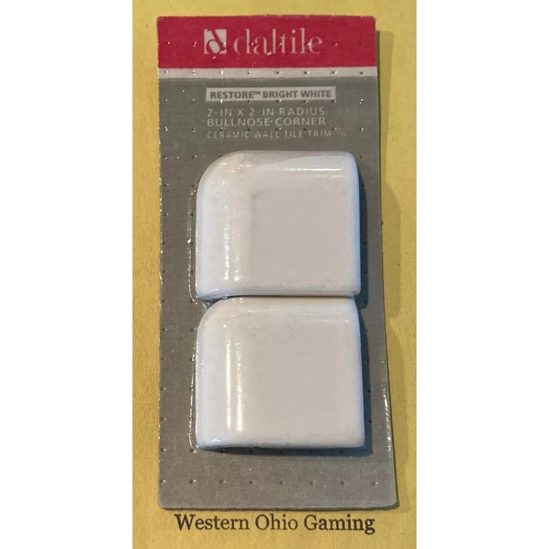 Daltile Restore Bright White 2" x 2" In Radius Bullnose