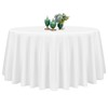 Showgeous Tablecloth White Round Tablecloth 228 cm Polyester Fabric Tablecloth