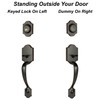Dynasty Hardware DEN-HER-405-12PR Denver Front Door Dummy Handleset, Aged Oil