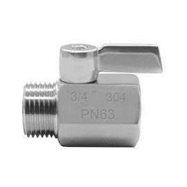 beduan Stainless Steel 3/4" Shut Off Valve GHT Thread Garden Hose Heavy Duty Connector