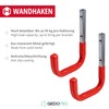 2 Stück GedoTec Wall hooks with Rubber coating red Device