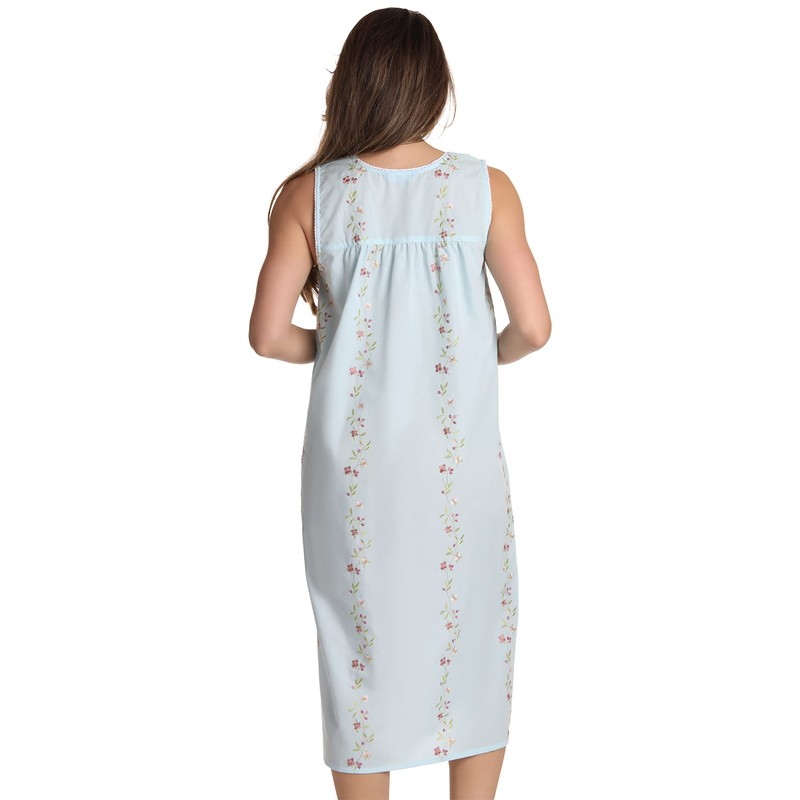 Dreamcrest - Vestidos de Seersucker sin mangas, Azul, XL