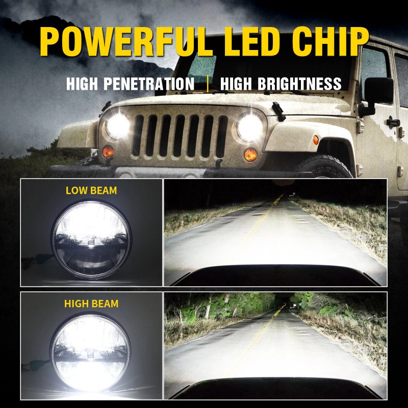 uspaits888 Pair Fit Freightliner Century Class 1996-2011 7'' Inch LED