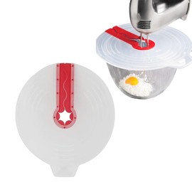 VUFVOID 12 Inch Mixer Splatter Guard, Egg Whisk Mixing Bowl Lid Practical Silicone Anti Splash Cover Cooking Kitchen Tools Pots Shields Fits Accessories for Home Baking Most Hand Electric Mixers