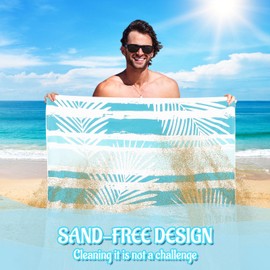 KUOGAS XXL Beach Towel, Set of 2, 90 x 180 cm, Large Quick-Drying Microfibre Towel, Sand-Free Bath Towel, Beach Blanket, Women's Beach Towel