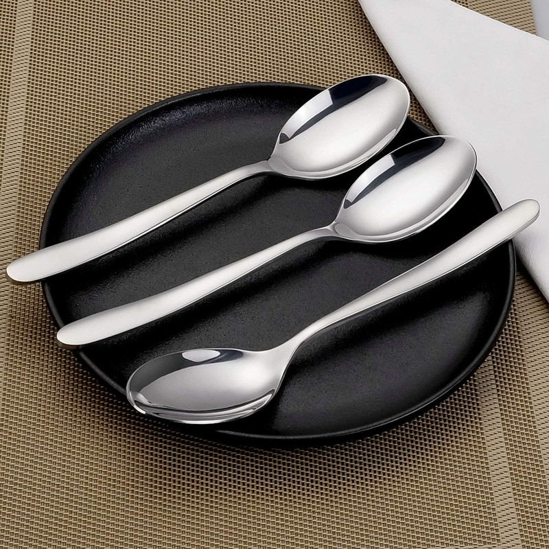 Yarebest Stainless Steel Spoons 12 Pieces, Tablespoons Set, Dinner Spoons