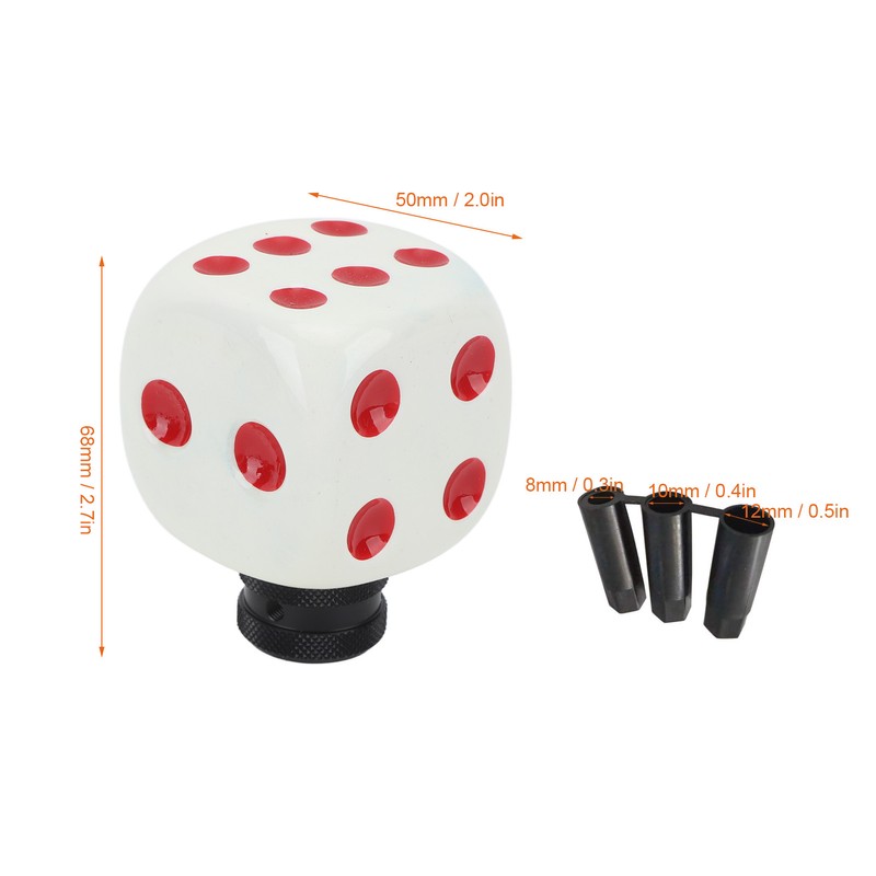 Dice Shape Shift Head Resin Gear Shifting Lever Knob Transmission