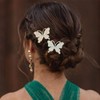 Bartosi Clips para el pelo con diseño de mariposa, brillantes,