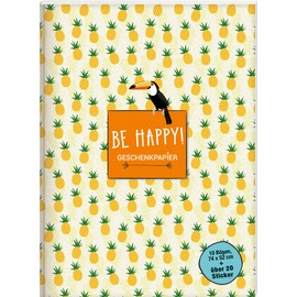 Geschenkpapierbuch. Be happy!