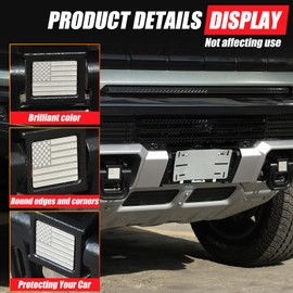 for Hummer EV Accessories Tow Hook Trim Cover 3PCS Front Rear Bumper Tow Hook Cover Trailer Trim Compatible with Hummer EV 2024 2025+ (Silver)