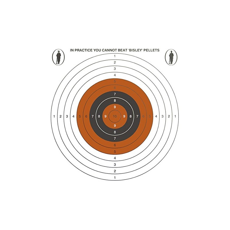 Bisley 17cm Economy Card Single Targets 100Pk
