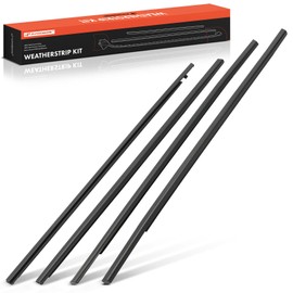 A-Premium [4PCS] Front & Rear Door Window Trim Seal Weather Stripping Moulding Belt Glass Sweep Felt Kit Compatible with Honda Civic 2016-2021, with buckles, Replaces 72410-TEA-T01, 72450-TEA-T01