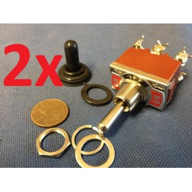 2x Waterproof Dpdt Momentary-off-momentary On/off/on Toggle Switches 15a 1/2