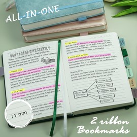 Hoci Poci Lined Journal Notebook, 400 Pages Thick Journal for Writing, A5 Hardcover Leather Notebook with 100Gsm College Ruled Paper for Women Men Work Note taking, 5.8" x 8.4", Green