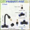 M METERXITY 5-Set Brass Misting Nozzles Tee, 4inch/10cm 360 Degree