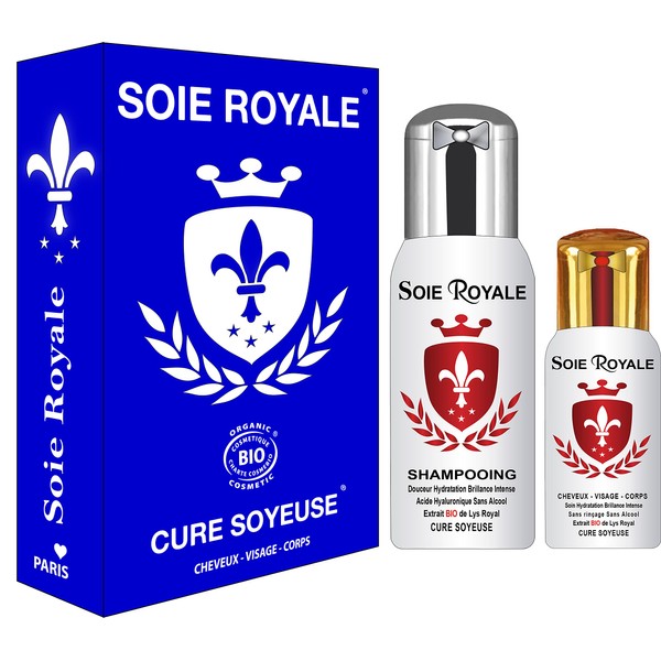 Soie Royale Bio Cure Soyeuse for Silky Hair 26 ml Care Product With nourishing shampoo 125 ml Bottles For Hair/Face/Body
