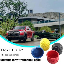 Tow Ball Cover, 4PCS Towing Bar Ball Cap Tow Ball Cover Towing Hitch Cover Novelty Tow Bar Ball Cover Cap Protect For Towing Trailer Caravan 2Inch 4 Colors