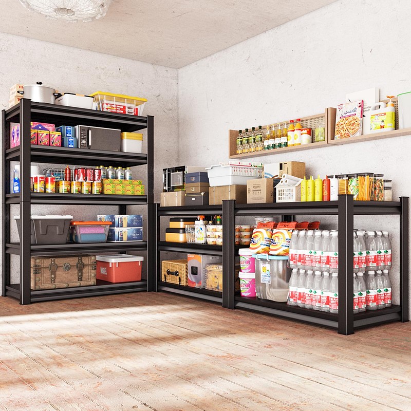 SUPPNEED Steel Metal Utility Garage Shelves: 48''W 1,500Lbs Heavy Duty