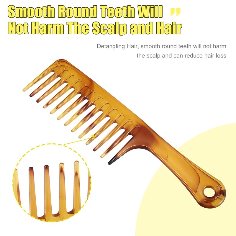 VOCOSTE Wide Tooth Comb for Curly Wet Hair Long Thick