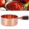 Sauce Pan Wooden Handle Rose Gold Stainless Steel Sauce Pot