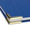 Certificate Folder in Blue Linen Look with Embossed Print in