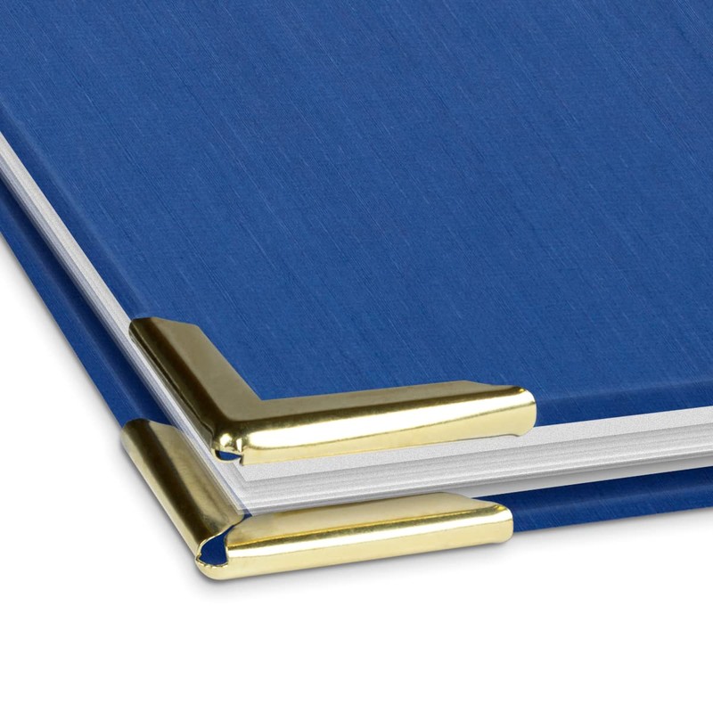 Certificate Folder in Blue Linen Look with Embossed Print in