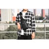 FSD.WG Men's Body Bag, Leather, Crossbody Bag, One Shoulder Bag,