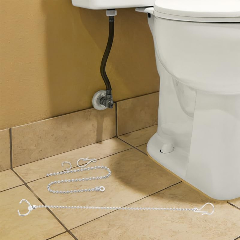 WHAMVOX Stainless Steel Toilet Flapper Chain Replacement 2Pcs Universal Fit