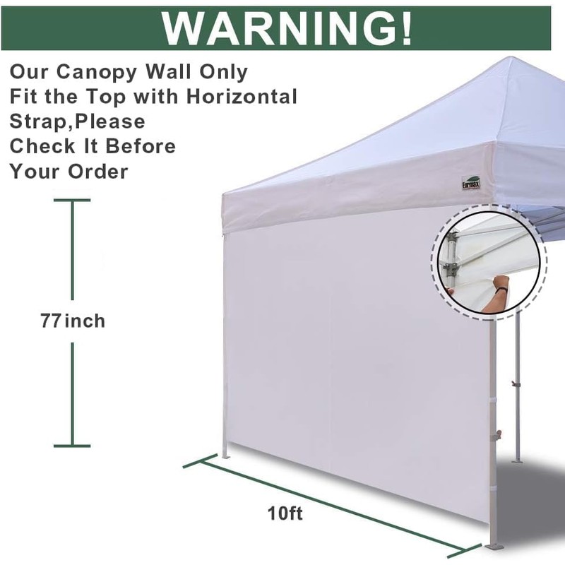 Eurmax USA Instant Canopy SunWall 10FT Pop Up Canopy Wall