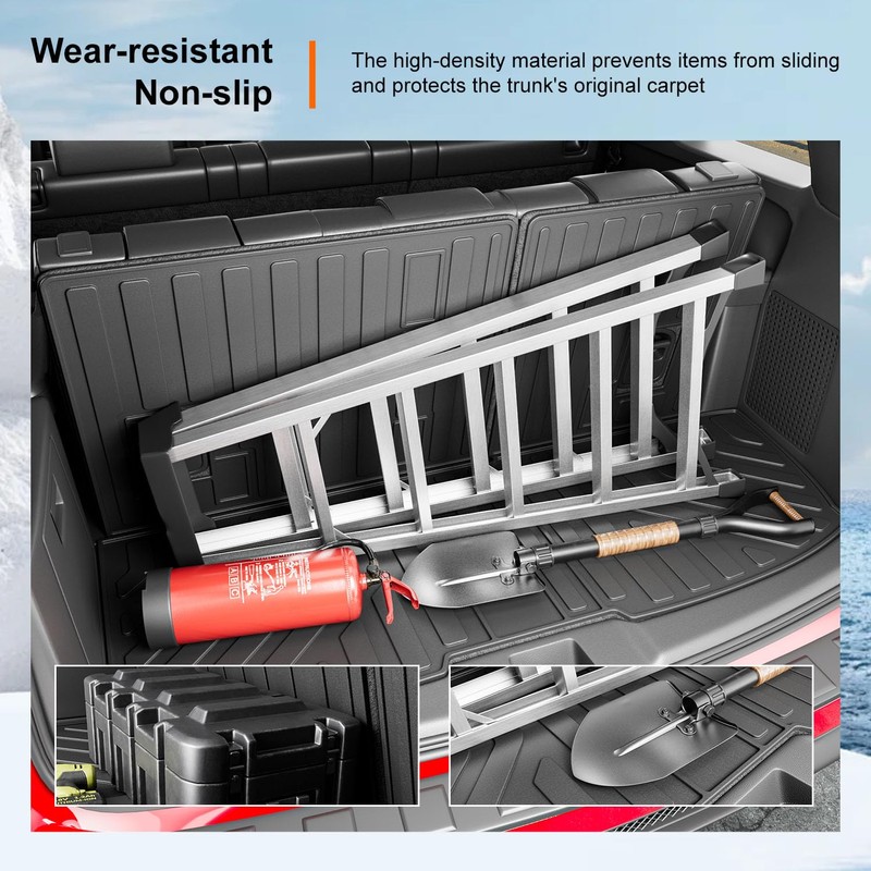 powoq Cargo Mat Compatible with 2009-2015 Honda Pilot Trunk Mat