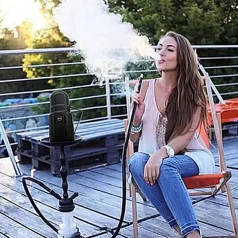 KKDUCK - Cubierta de viento para shisha con mango de