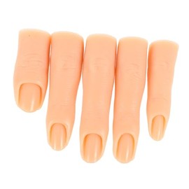 5 piezas Mano Práctica para Uñas con Dedos de Silicona Naturales Modelo Insertable para Entrenamiento de Arte Uñas Herramienta Versátil para Exhibición y Práctica Profesional