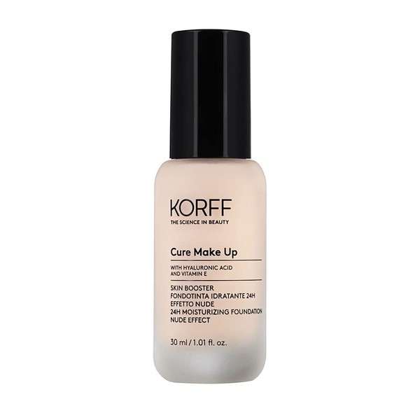 Korff Skin Booster feuchtigkeitsspendende Foundation 24h, Nude-Effekt mit Hyaluronsäure und