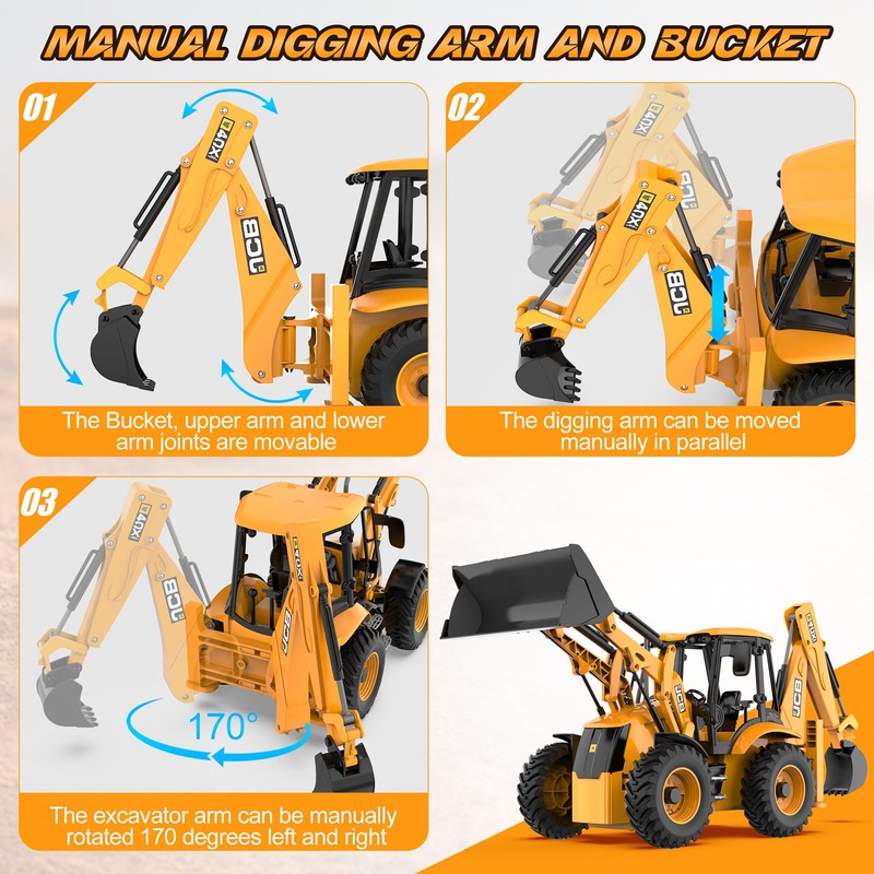 DOUBL E JCB 1:20 Scale RC Excavator & Loader –