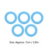 5pcs Baby Soft Silicone Teething Ring Toy Infant Safe Elastic