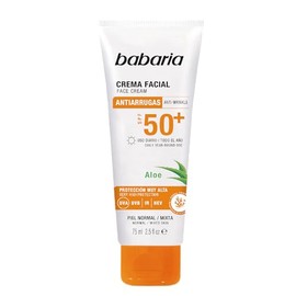 Babaria Crema Facial Solar Spf 50+ Aloe Vera