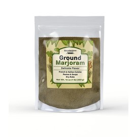 Unpretentious Ground Marjoram, 1 lb, French & Italian Cuisine, Delicate Flavor, Dressings & Dry Rubs