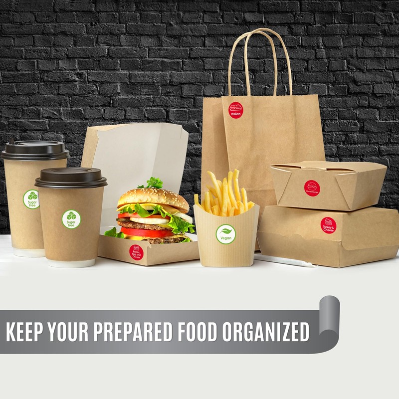 1000 Stickers Roll Gluten Free Permanent 1 Inch Round Label